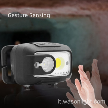 Wason Professional Integrated Dimmable XPG-2 Bright Head Light Sport Camping Humking Working Cob Feedlamp ricaricabile